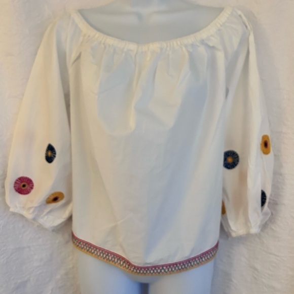 Madewell off shoulder blouse - Picture 1 of 3